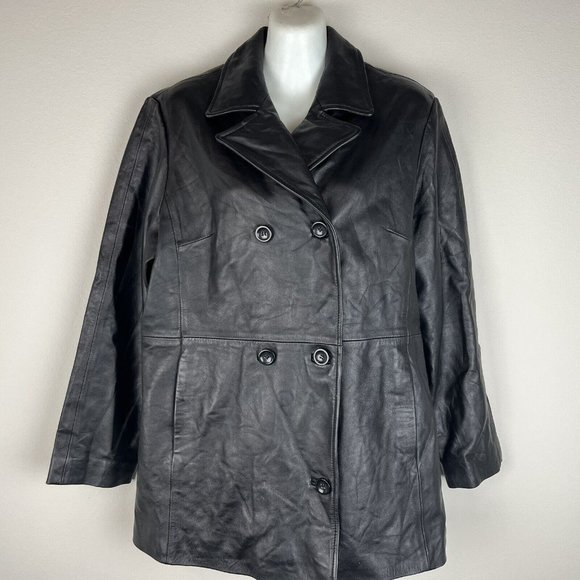 Laura Leigh Ltd. Leather Jacket Double Breasted - Picture 2 of 9